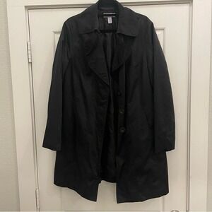Nine & CO by Nine West Women's Black Trench Coat size XL